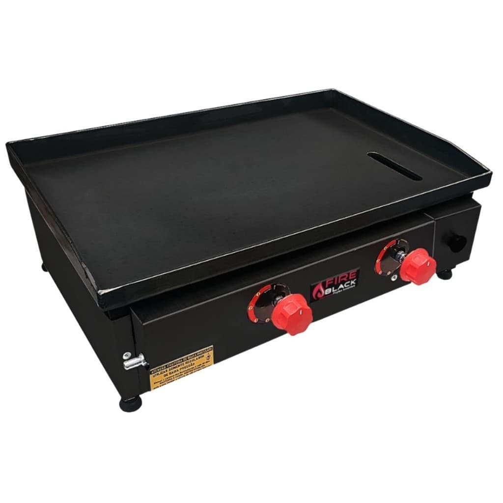 Chapa de Lanche Industrial Profissional 5mm à Gás 60x40cm BlackFire