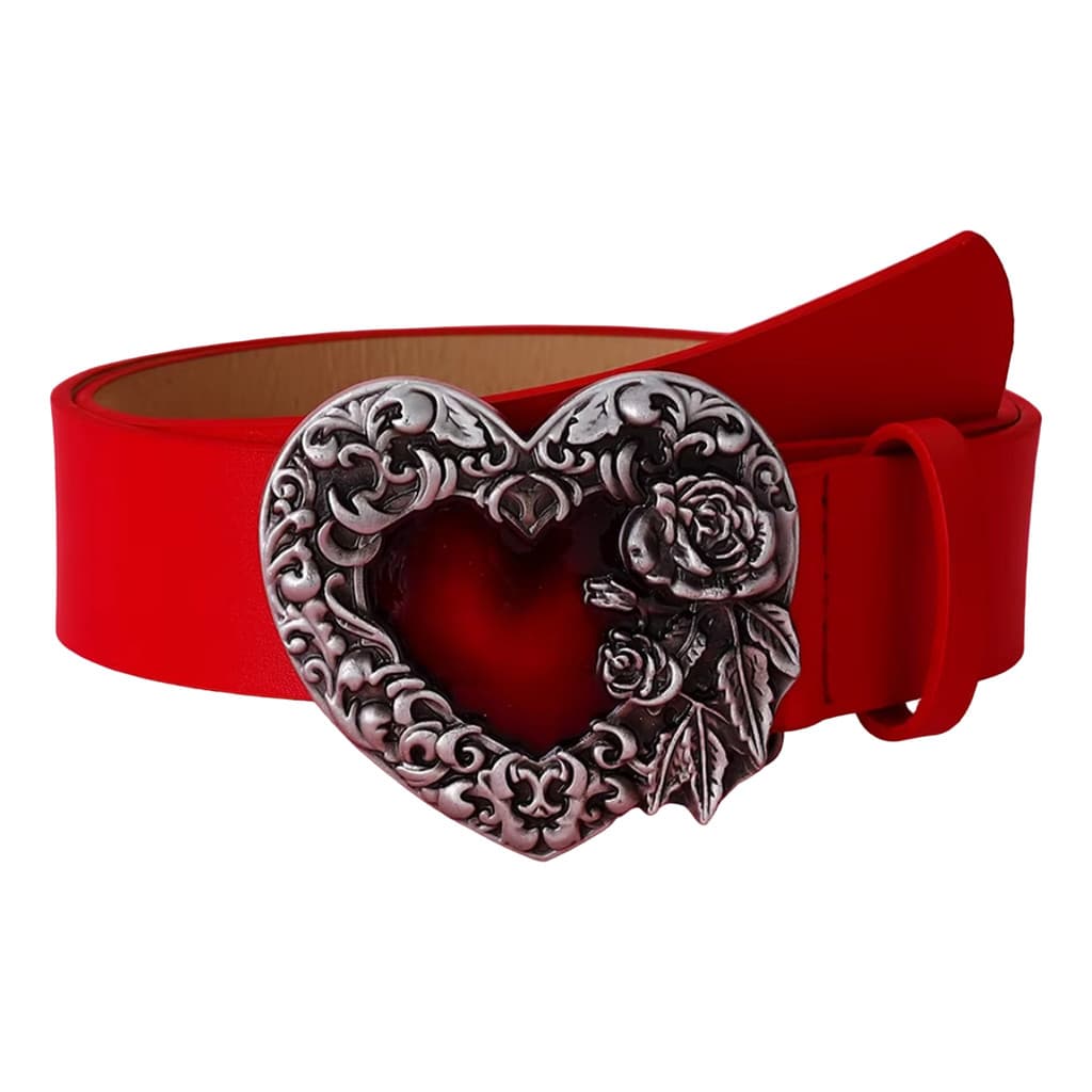 Cinto Fivela Coração Amor Rosa Tattoo Love Pin Up Vintage Mc