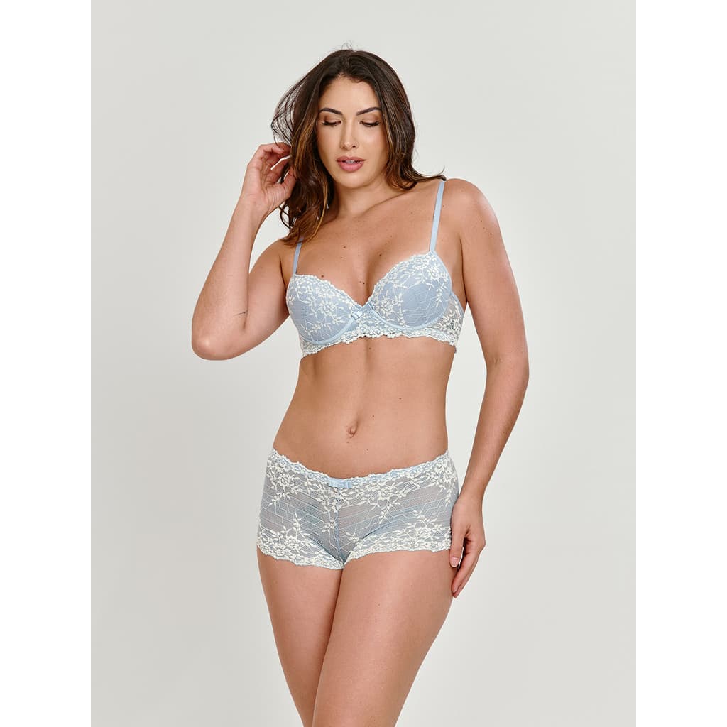 Conjunto de Calcinha e Sutiã em Renda Bicolor elegância e Conforto para o Seu Dia a Dia