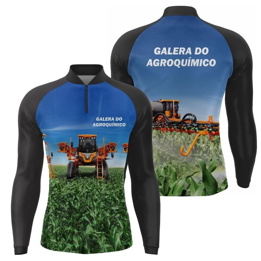 Camisa Tecnico em Agropecuaria Poliester Protecao UV50 Blusa Termica Agro Manga Longa