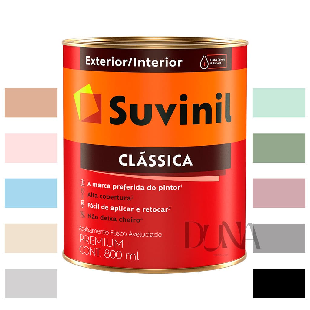 Tinta Suvinil Antimofo Paredes e Tetos Clássica 800ml