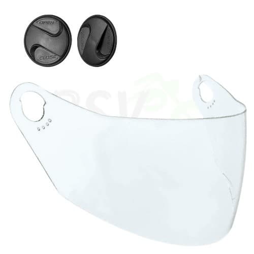 Kit Viseira Cristal ou Fumê + Parafusos Botão Reparo Capacete Pro Tork R8 / R8 Air