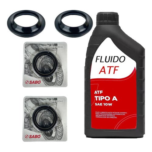 Retentor Bengala Titan 150 Fan160 Sabó Guarda Pó + Oleo Atf