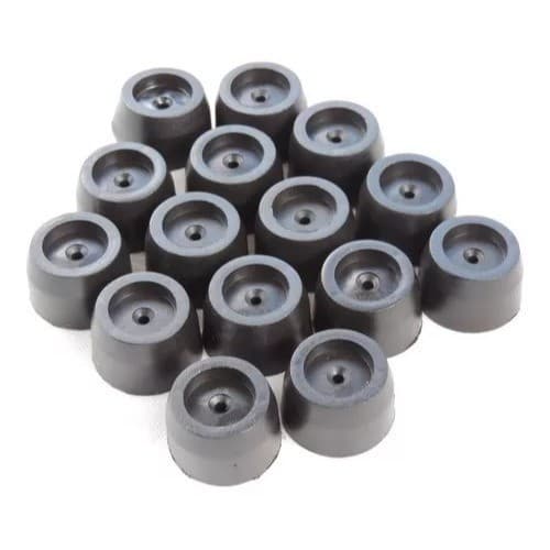 Pezinho Pés Redondo Grande Pes 4cm Preto Baú e Puff 200 Unidades