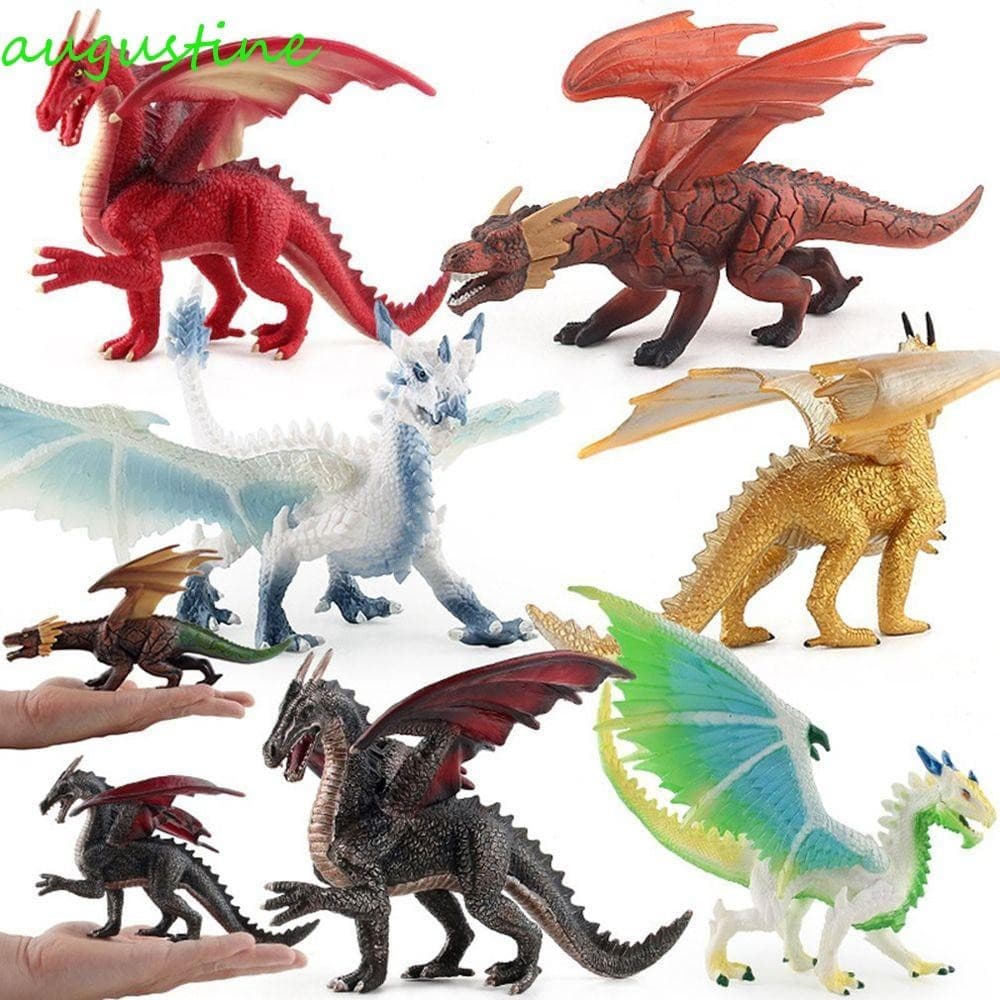 AUGUSTINE Dragões De Gelo Figura De Brinquedo Educacional Figurino Móvel Modelo Grande Lava Dragão Dinossauro De