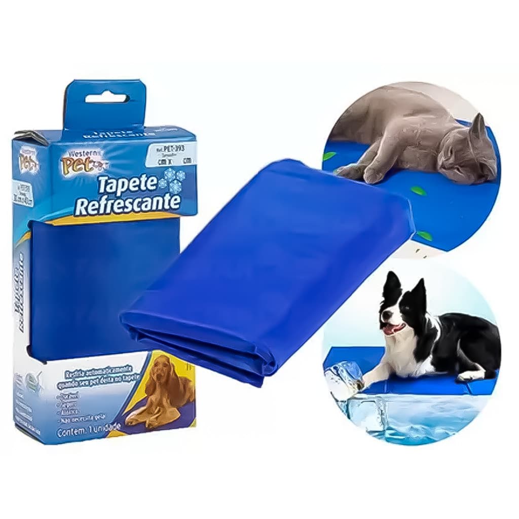 Tapete Refrescante Para Dias Quentes Gelado Frio Para Cachorro - Gato Pets Com Gel Alívio