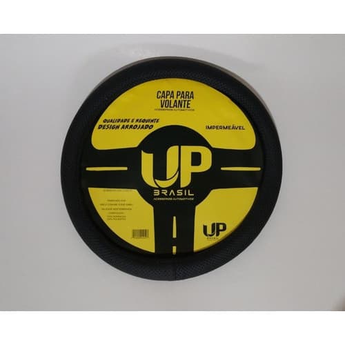 Capa De Volante Preta Tamanho Universal Emborrachada
