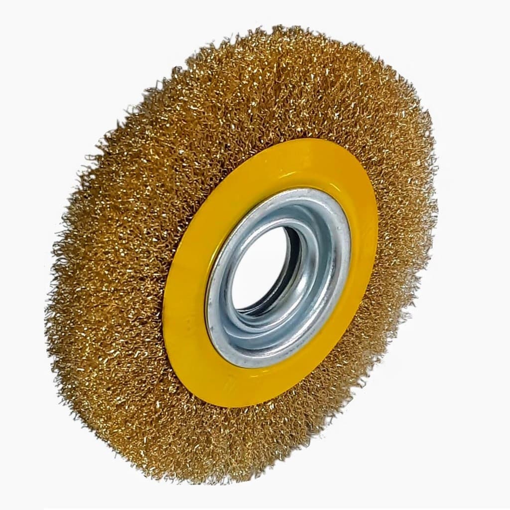 Escova Circular Aço 6 Polegadas Para Moto Esmeril 6x1"