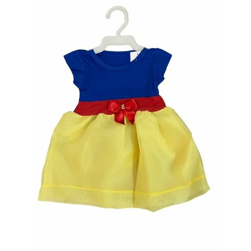 vestido baby temático branca de neve mesversario