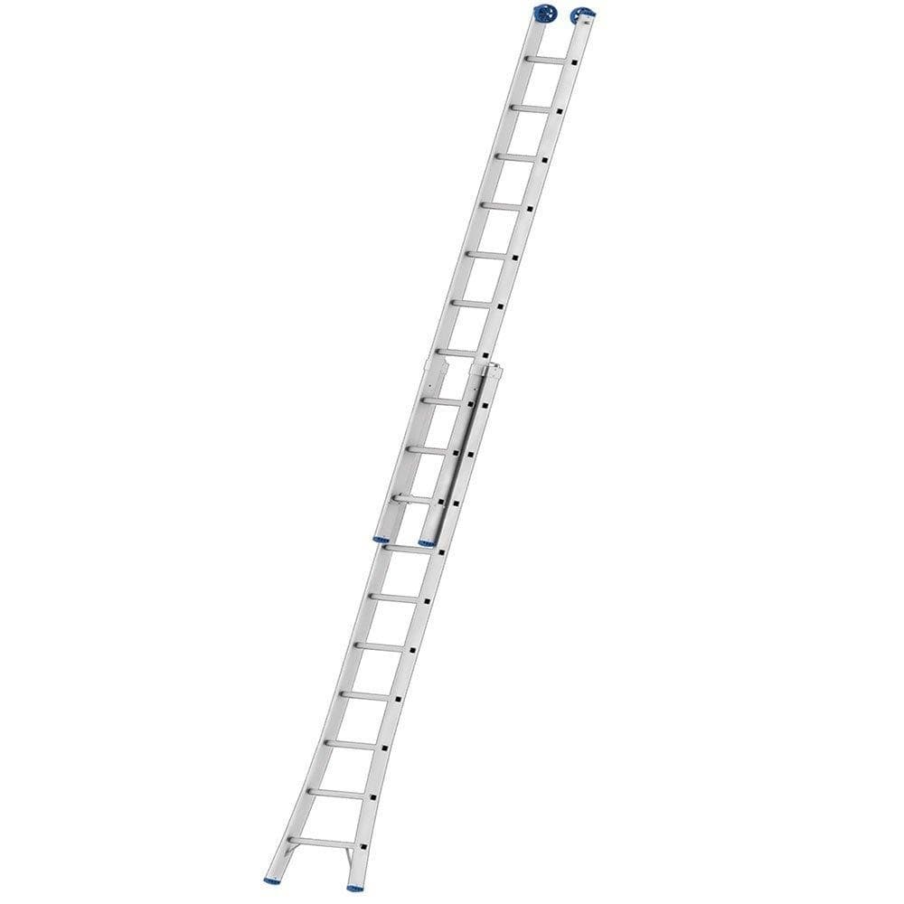 Escada Extensível 3x1 2x10 Degraus em Alumínio Pés Antiderrapantes Suporta Até 150kg - MOR