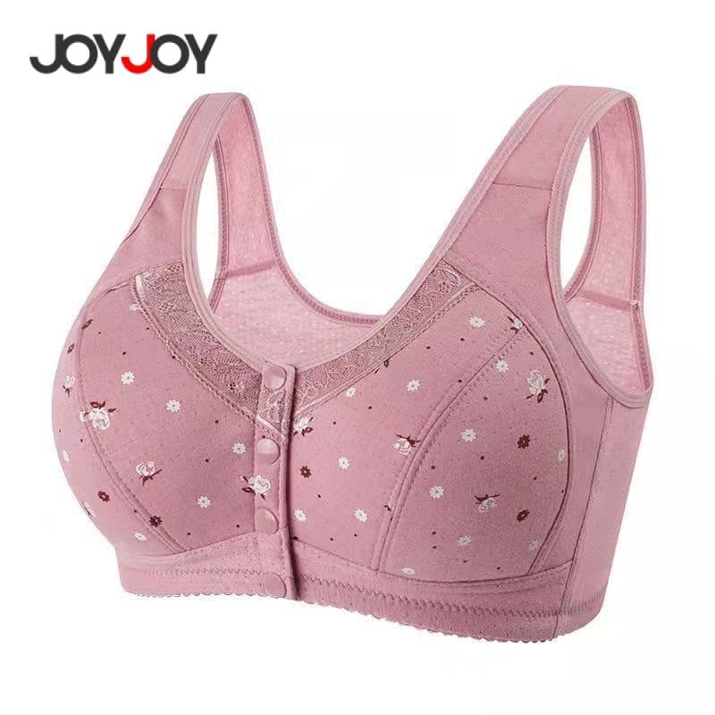 Joyjoy Sutiã Feminino Plus Size em Algodão Respirável Sem Aro Sem Bojo Renda – Roupa Íntima Plus Size Confortável