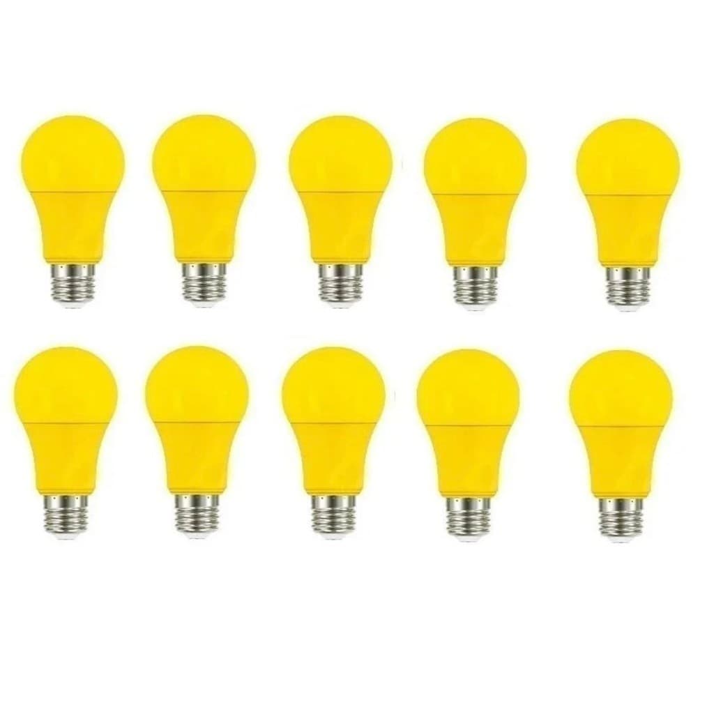 KIT 10 LÂMPADAS BULBO 7W AMARELA BIVOLT