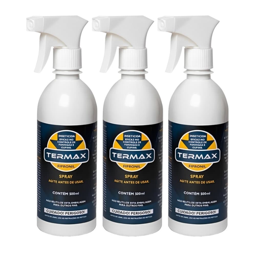 3 Formicida E Cupinicida Mata Cupins Formigas Termax 500ml Pronto Uso