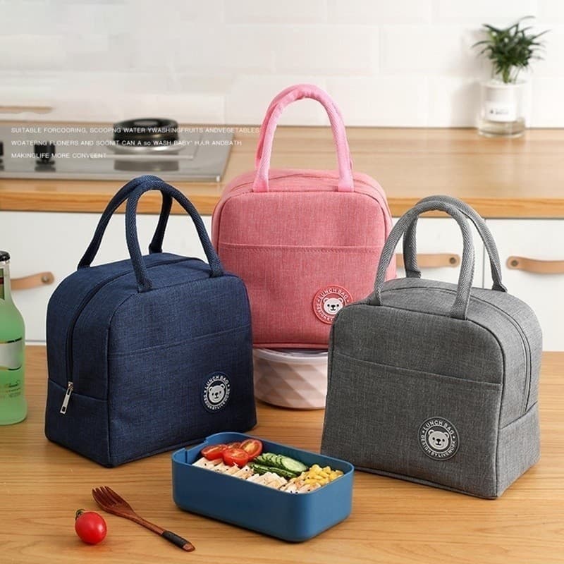 Bolsa Térmica Portátil de Mão Lancheira Marmita Viagem Piquenique Prático
