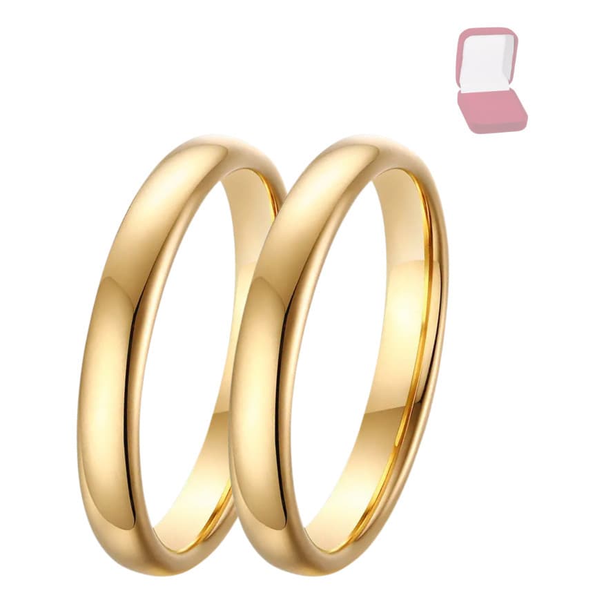 Par De Alianças 3mm Ouro 18k Casamento Noivado
