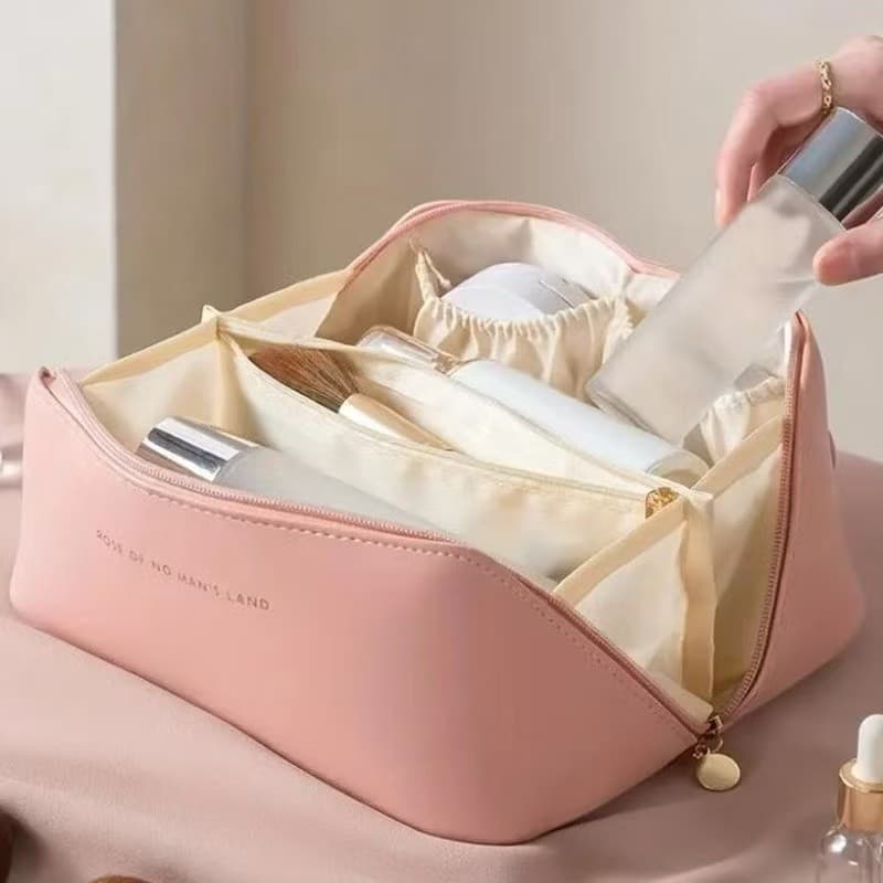 Bolsa Necessaire Super Espaçosa Maquiagem Portátil Para Viagem