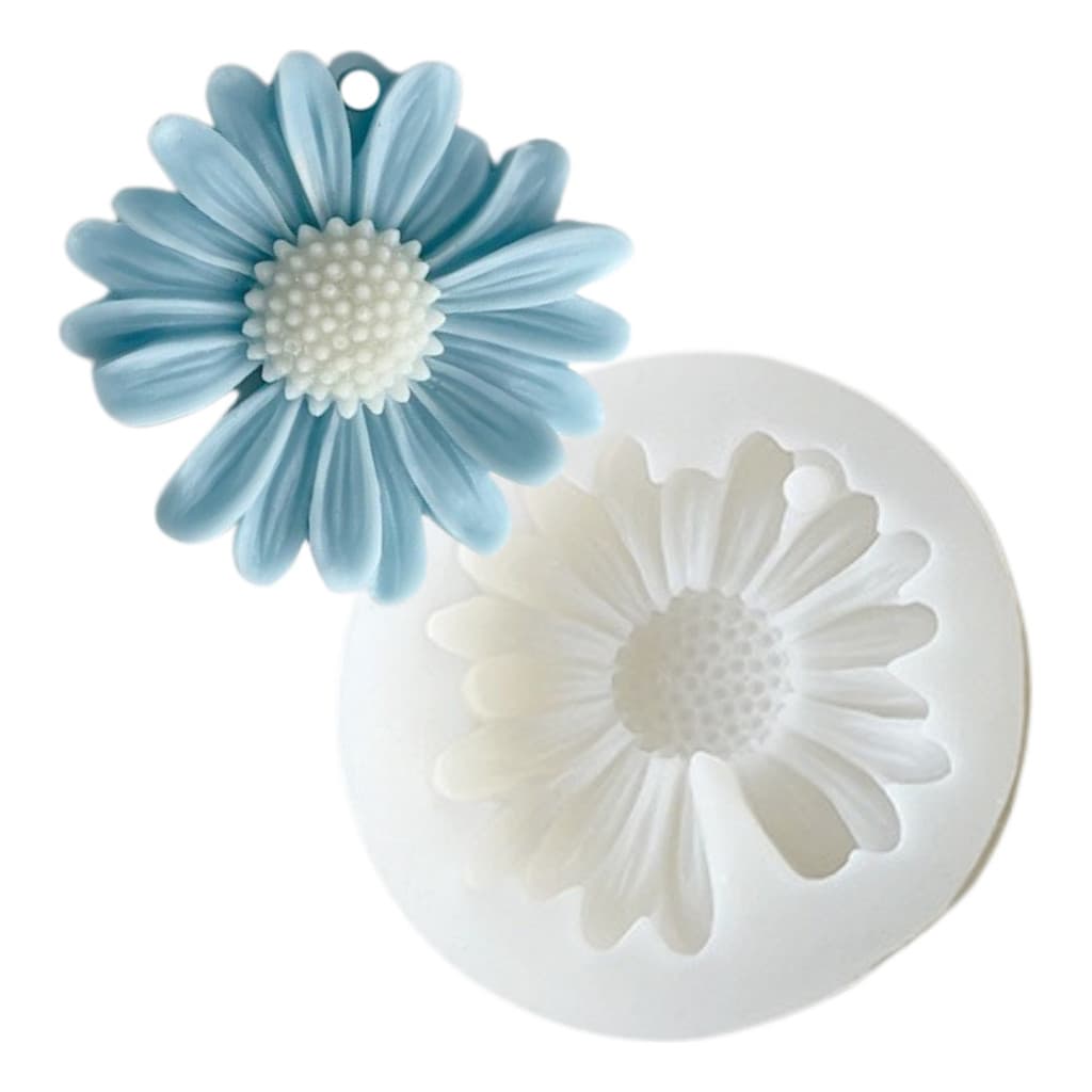 Forma Molde Silicone Vela Resina Pingente Margarida