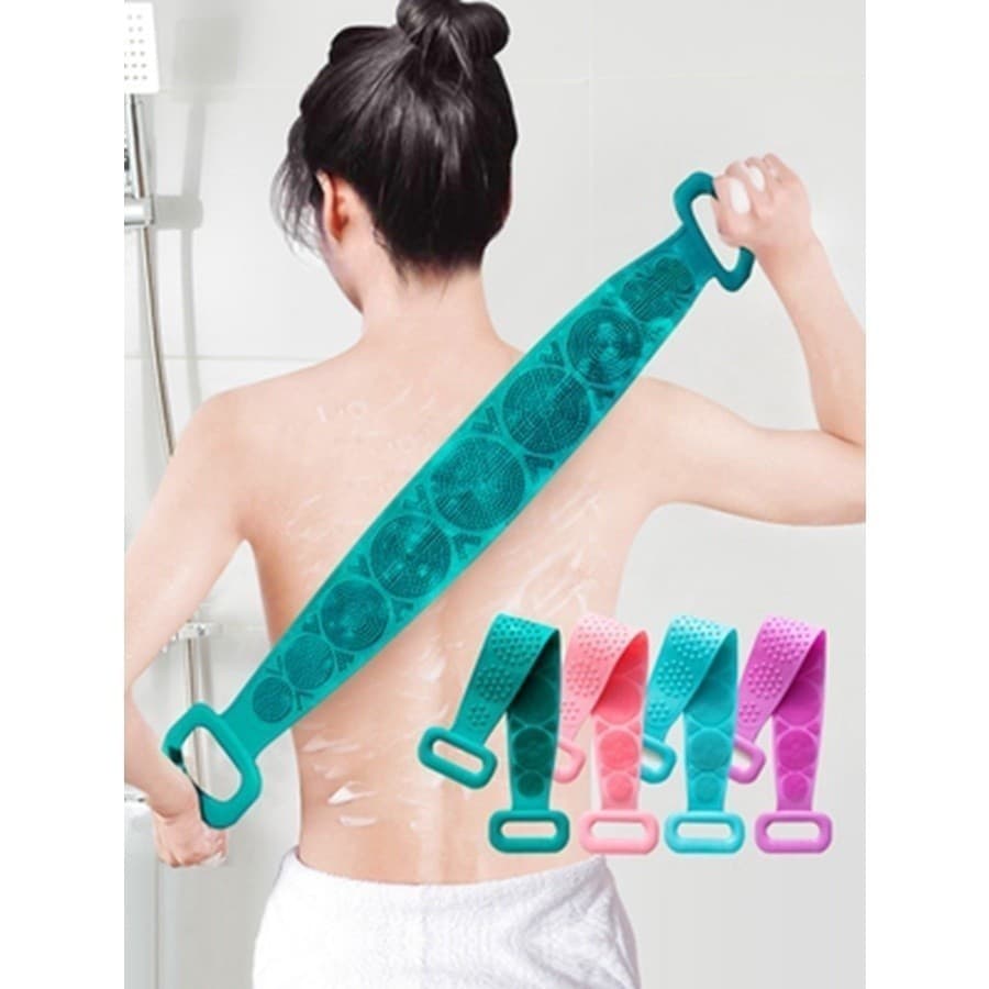 Esponja Escova De Silicone Massageadora Banho Lava Costas Bucha Esfoliação Corpo Todo