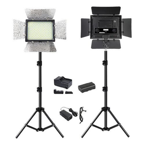 Led Iluminador Soleste W-300ii 3200k-5600k+fonte+F570+2m L