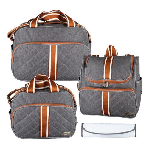 Kit Bolsa Bebê Saída Mala Maternidade Mochila Térmica Linho