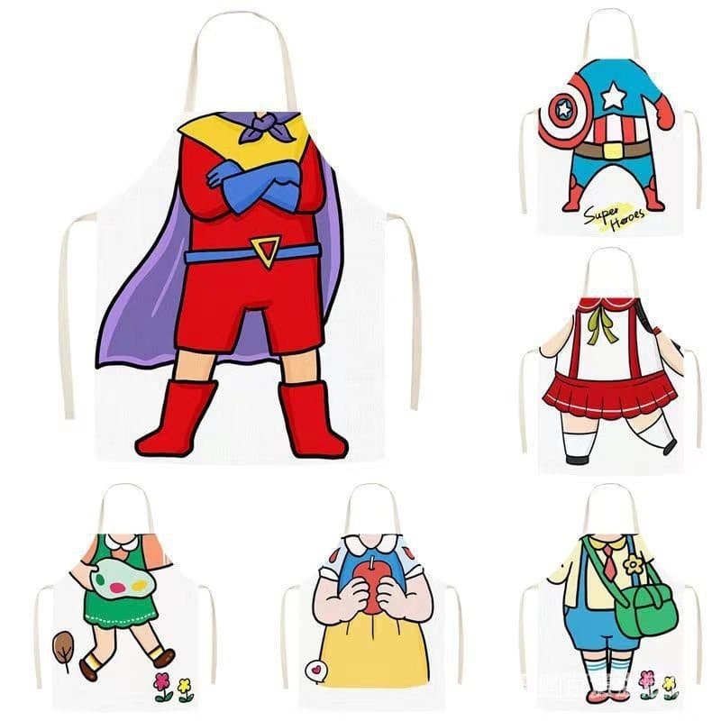 Avental Avental Super-Homem Avental Branca de Neve Avental Criativo de Cheiro Estranho Cerâmica para Crianças Estúdio de Cerâmica à prova d'água Cintura Total 5 /4