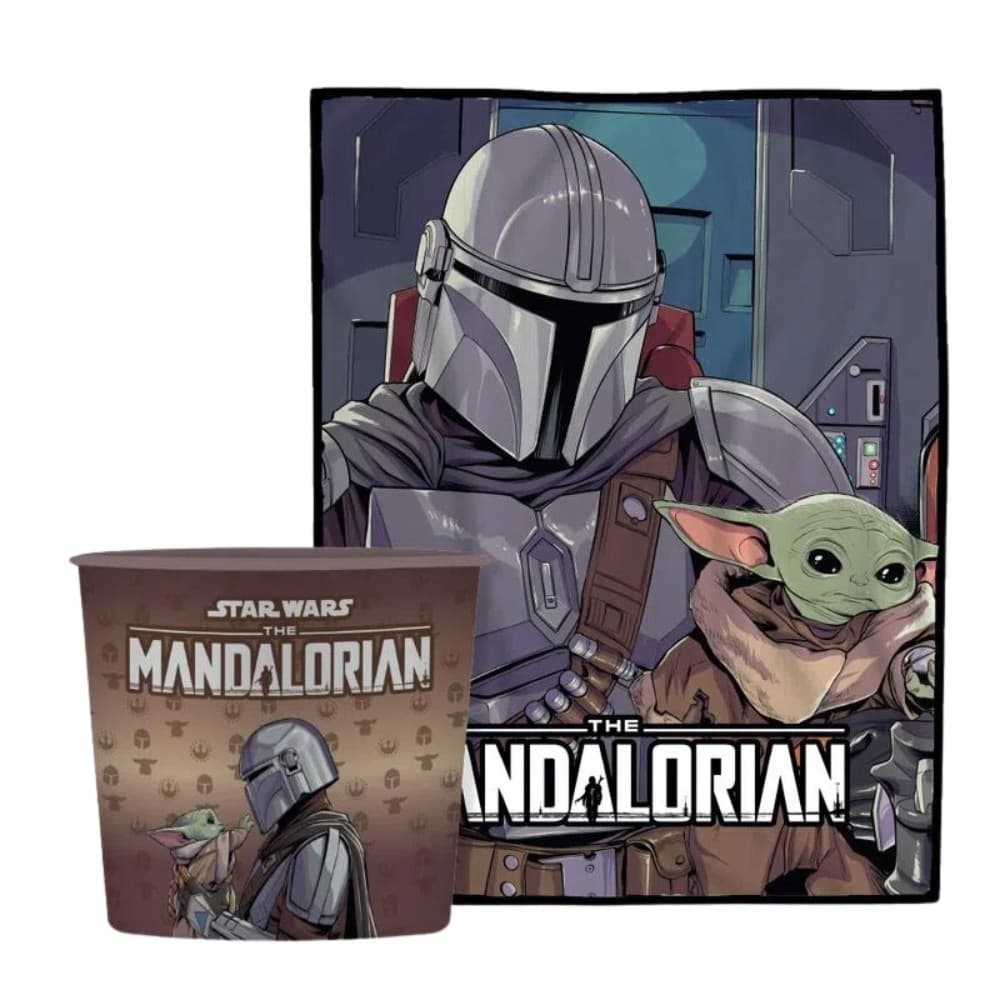 Kit Cinema Balde + Manta The Mandalorian - Zona Criativa