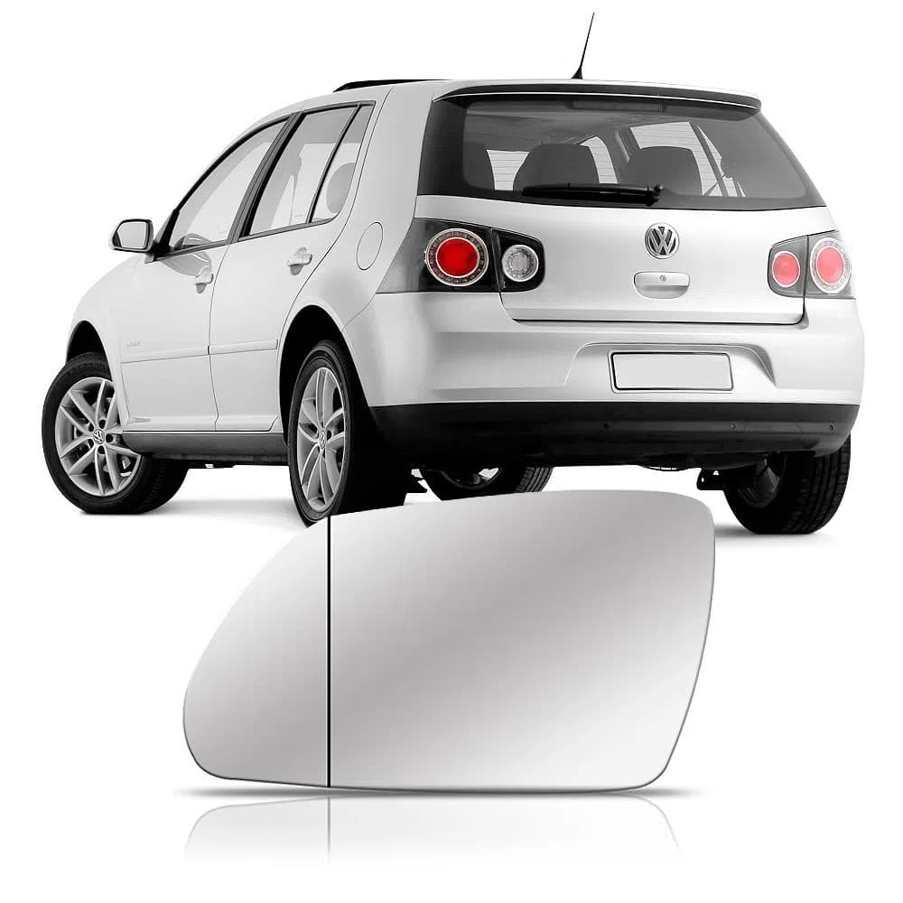 Lente do Retrovisor Golf 2008 a 2011 Metagal Lado Esquerdo (Motorista)
