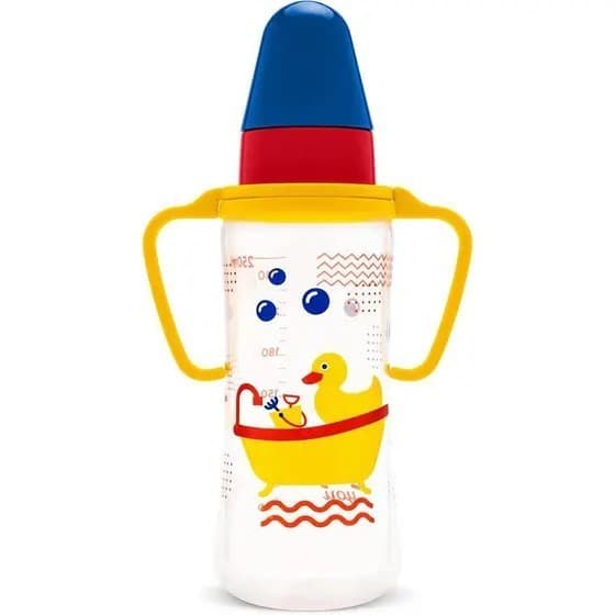 Mamadeira Lolly Viva De Alça 250ml +3 Meses Bico de Silicone