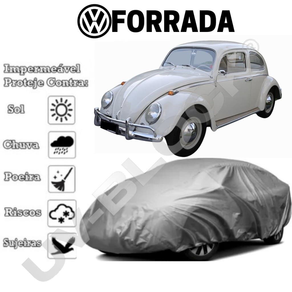Capa Cobrir Carro Fusca Todos Forrada Impermeavel