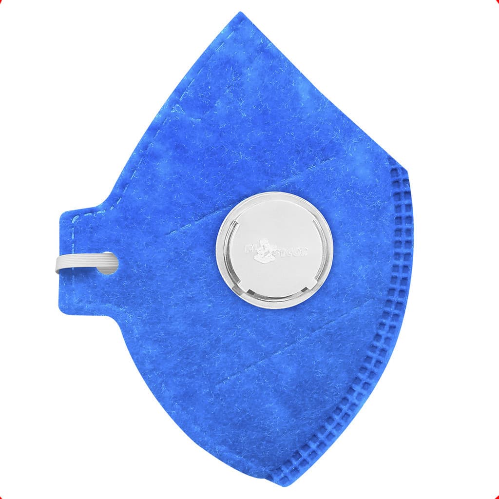 Kit 50 Máscara Descartável Pff2 com Válvula Filtro Respirador Proteção Tripla N95 Hospital Kn95