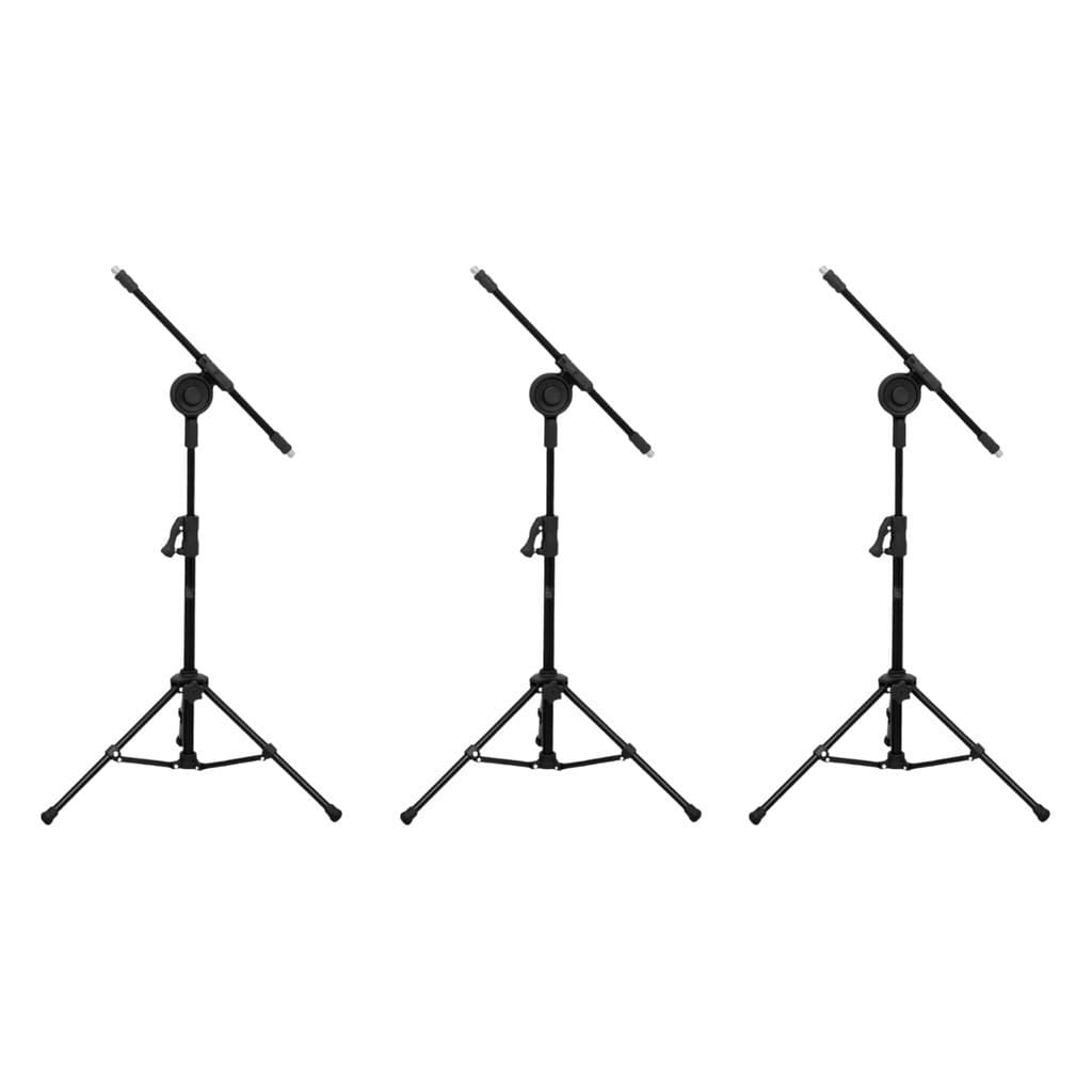Kit 3 Pedestal de Microfone Curto Pequeno Girafa PE3MBK
