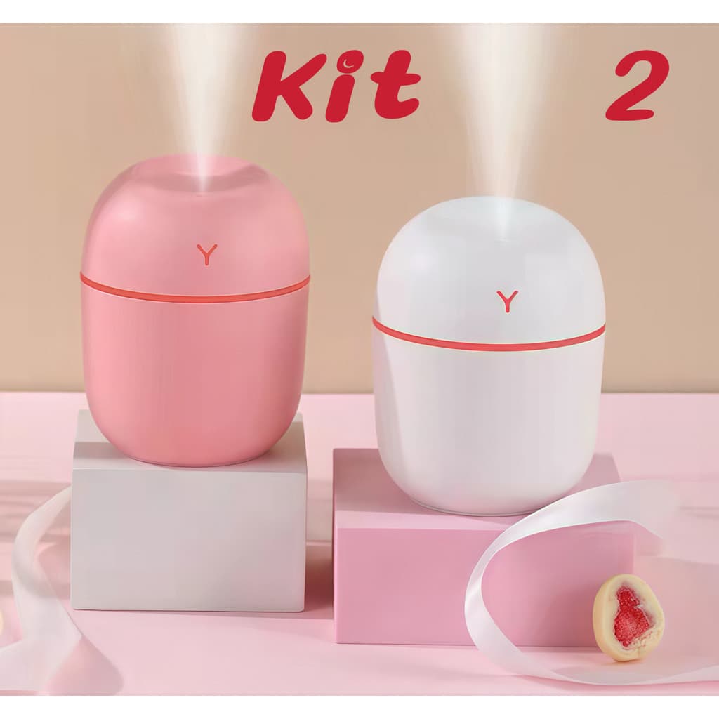 Kit 2 Umidificador Atomizador de Ar Portátil para Casa Umidificador 200ml   alex