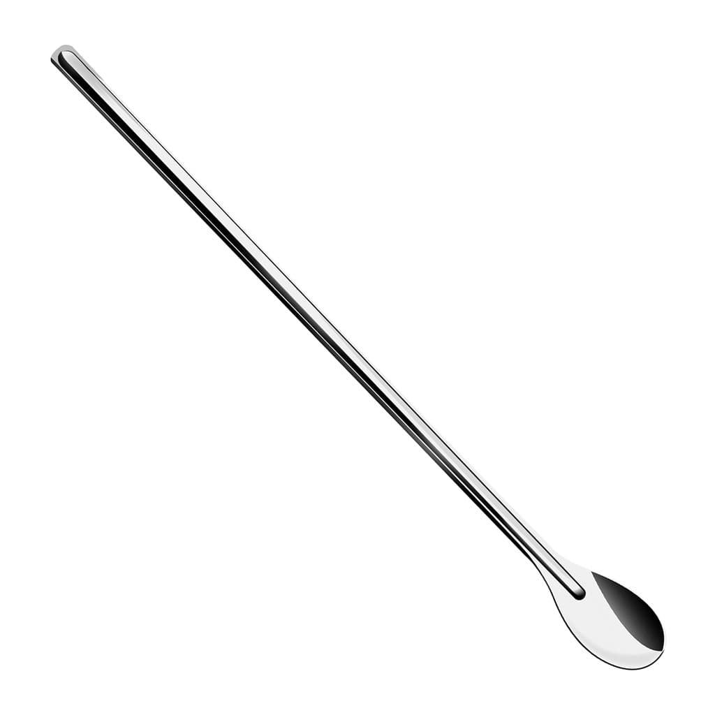 Colher Cabo Longo Em Aço Inox 30,5cm Para Misturar Sucos Drinks Coquetéis Talher Modelo Bailarina Para Cozinha Bar