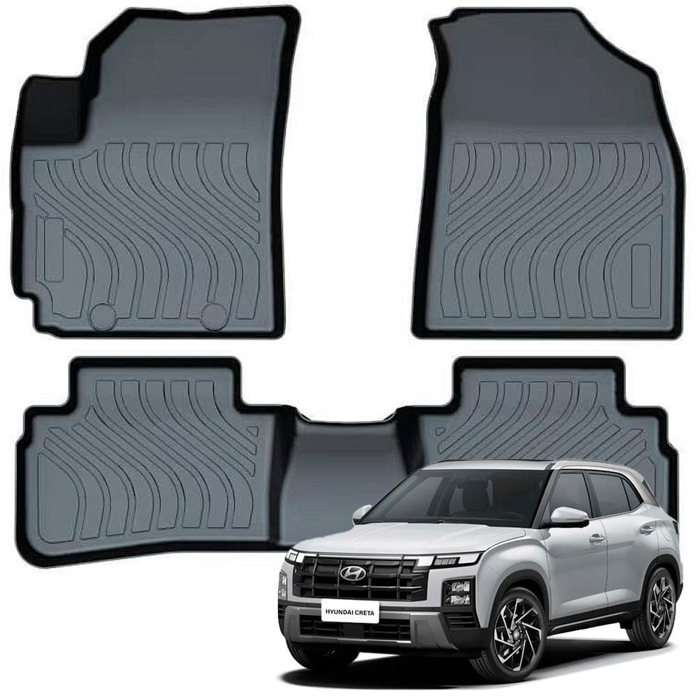Jogo De Tapete Automotivo Bandeja De Borracha Protetora Para Hyundai Creta Conjunto 3 peças 3D Ekap