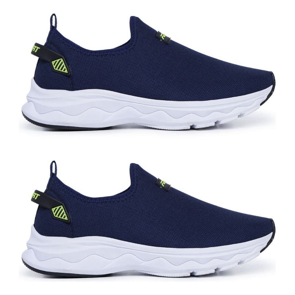 Kit 2 Tênis Meia Slip On Masculino Caminhada Leve Casual