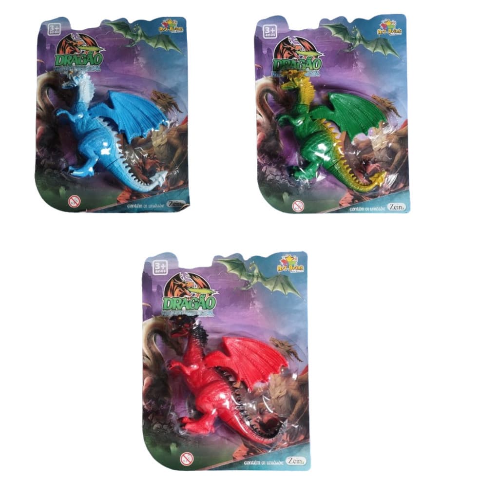 Brinquedo Boneco Infantil Menino Dragão Mundo Medieval 13cm