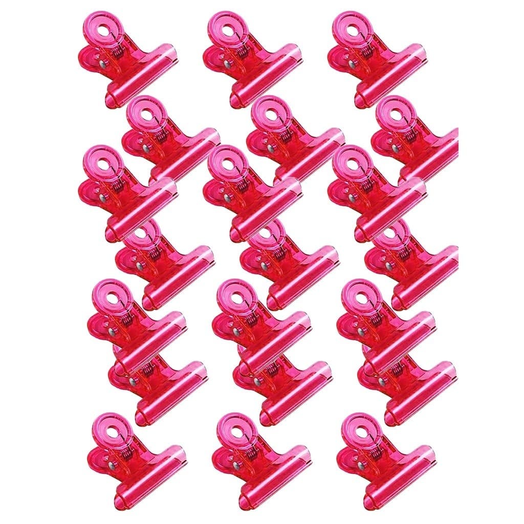Presilhas Plastica Curvatura C Grampo Unhas Pink 22mm / 31mm