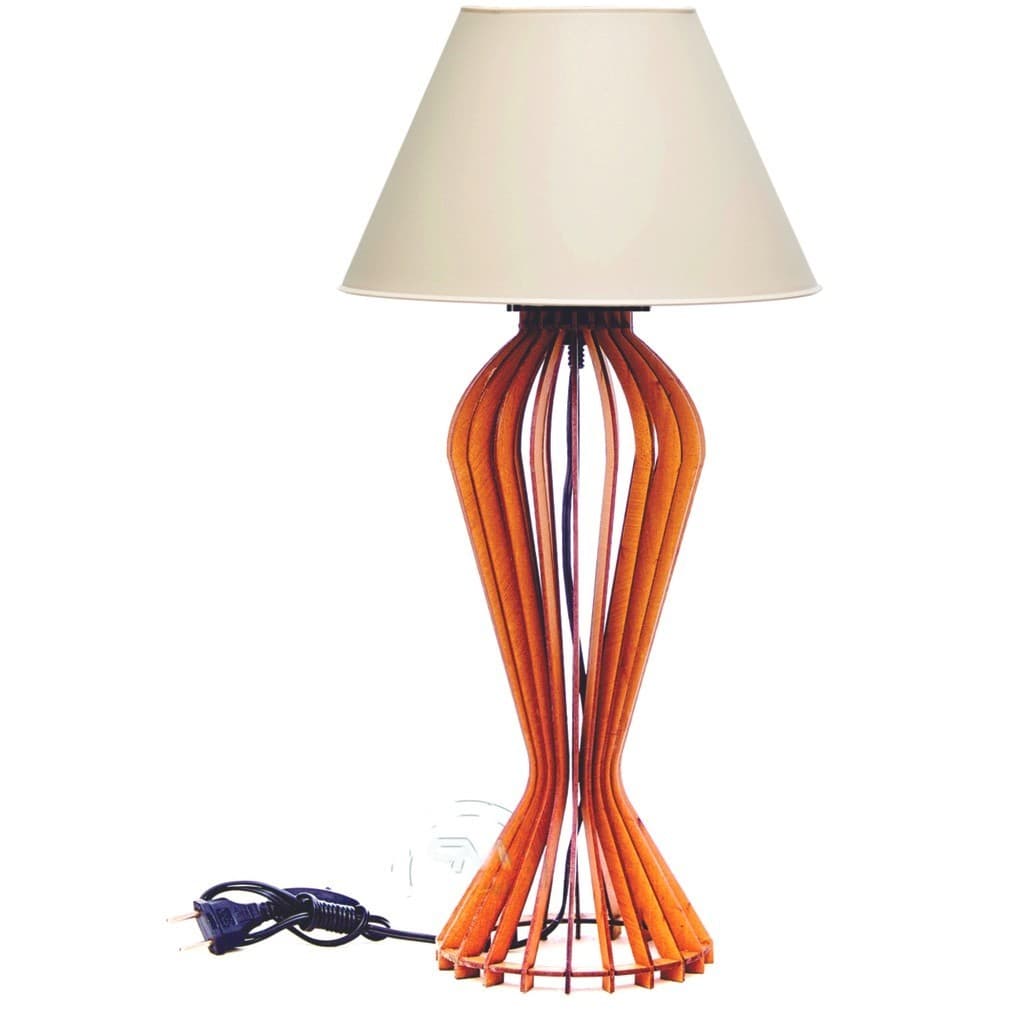 Abajur Luminária Mesa 53cm Mod. Diamante Luxo Quarto Sala BEGE