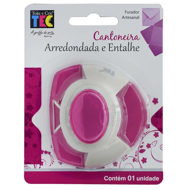 Furador Cantoneira Arredondada E Entalhe - Toke E Crie - 17671 - FCAE01
