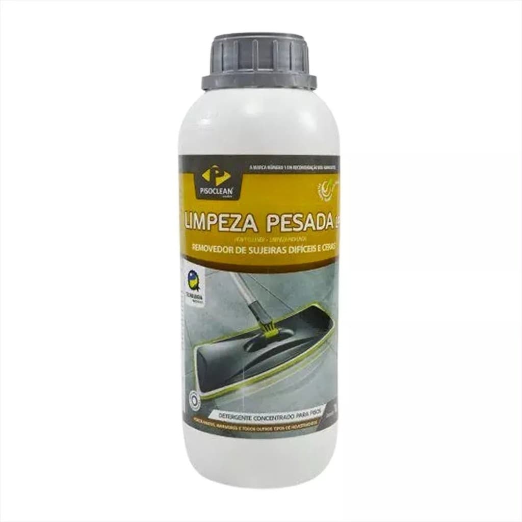 Limpeza Pesada Pisoclean Limpa Pesado Limpador Sujeiras Difíceis Limpa Sem danificar 1l Concentrado