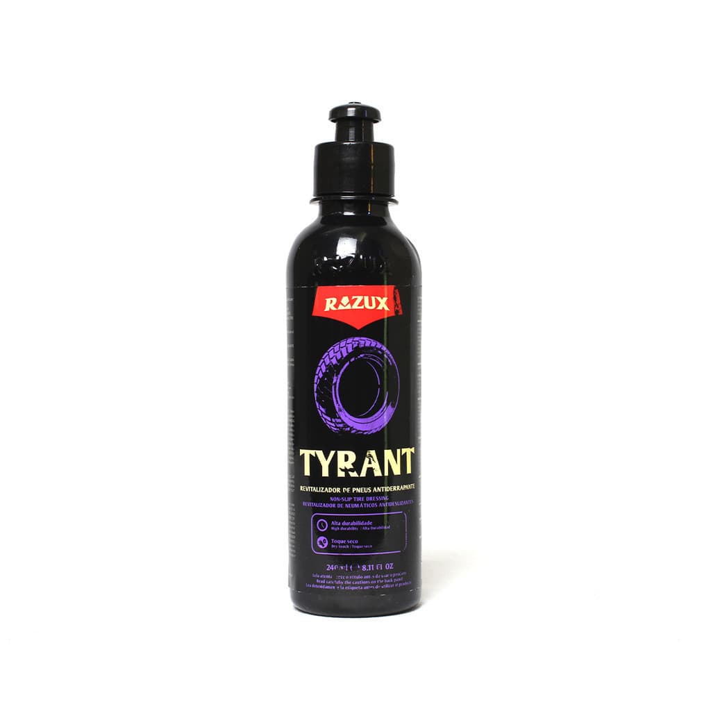 Revitalizador de Pneus de Moto Tyrant Antiderrapante Toque Seco 240ML Razux