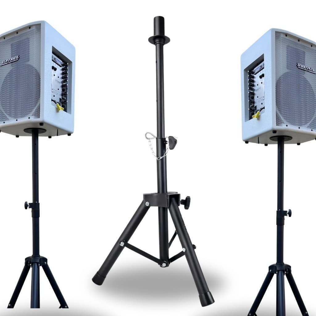 Suporte Pedestal Tripe p/ Caixa de Som Audio Acustica Universal Igreja Show Eventos Culto Palestra