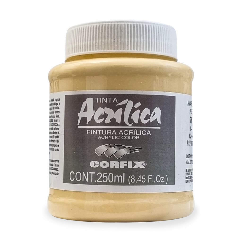 Tinta Acrílica Amarelo Pele 250ml Corfix