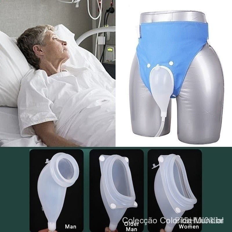 Kaciiiy Bolsa de Coleta de Urina de Silicone Masculina Não Reutilizável para Adultos e Mulheres com Urina C