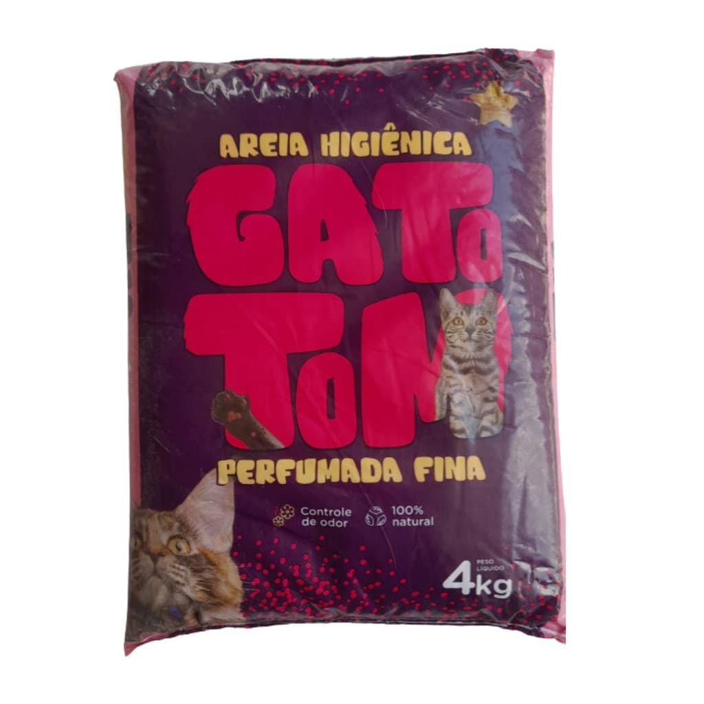 AREIA HIGIÊNICA  GATO TOM FINA PERFUMADA 4KG