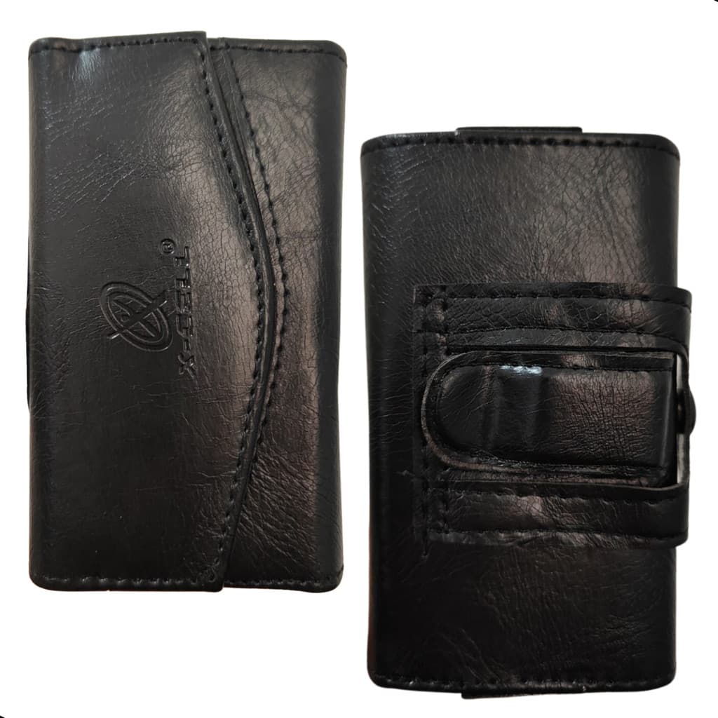 Capa Cinta Porta Celular Para Flip Vita Barra Suporte Couro Sintético Horizontal Preto