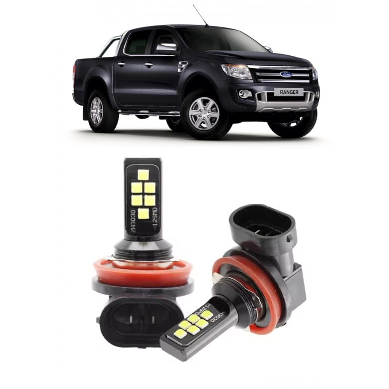 Par Lampada LED Bulbs Farol Milha Ranger 2012 2013 2014 2015 6000k
