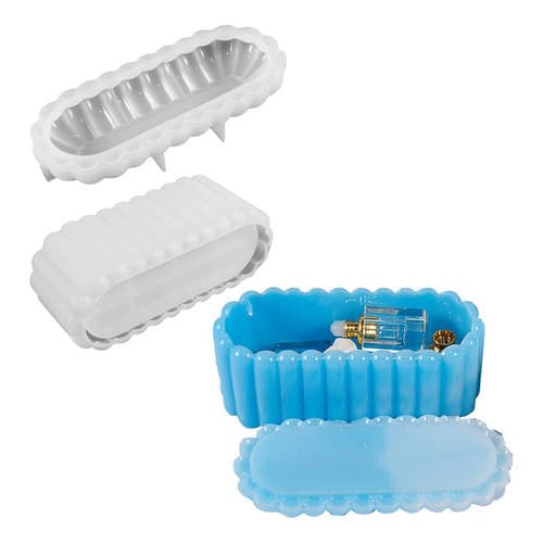 Molde De Silicone Formato Pote Com Tampa Modelo 12