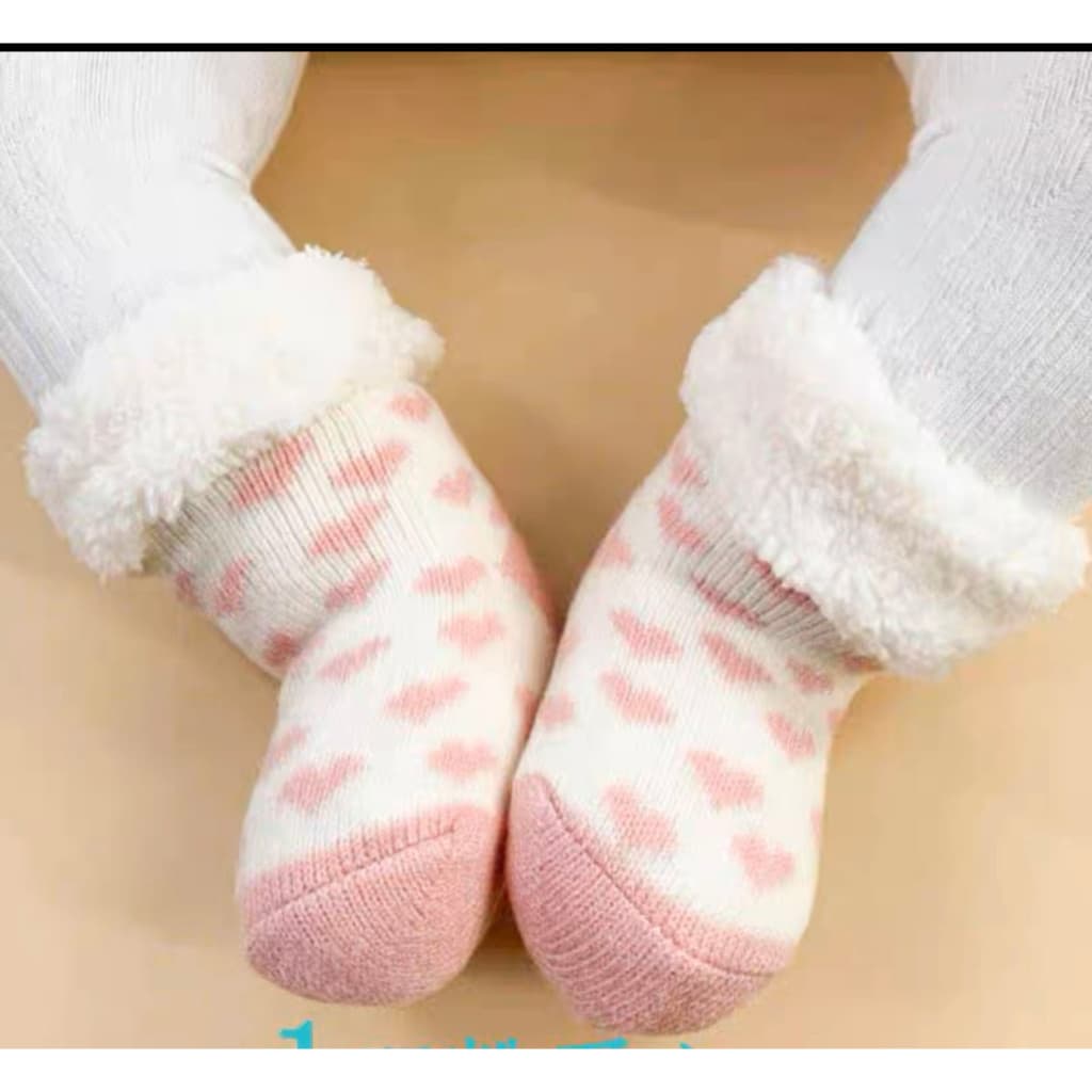 Meia Bebê Térmica Antiderrapante Para Meninos E Meninas 6 A 24 Meses 1 A 3 Pares