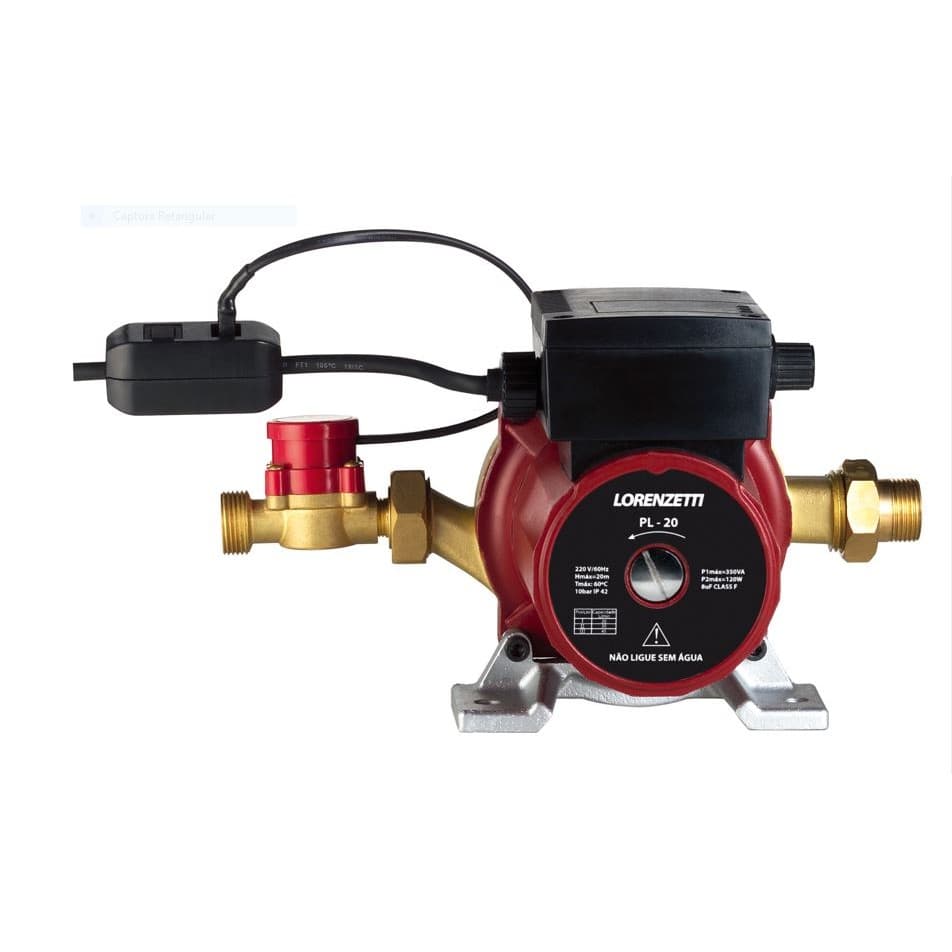 Pressurizador de agua PL-20 350W 220V - 7541017 - Lorenzetti